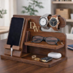 Handcrafted Wooden Desk Organizer